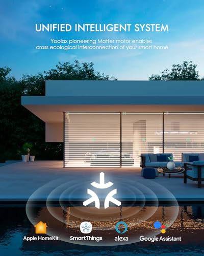 Yoolax Smart Motorized Blinds with Remote & Voice Control, White