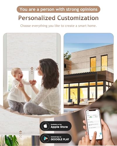 Kincmo Smart Motorized Blackout Roller Shades with HomeKit, Alexa, Google Home Support