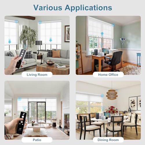 SmartWings Motorized 70% Blackout Shades, Safari Ivory, Z-Wave Alexa-Compatible Blinds