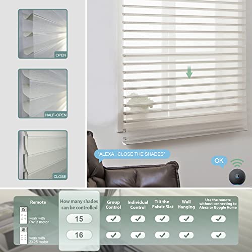 Yoolax Smart Motorized Blinds with Remote & Voice Control – Beige