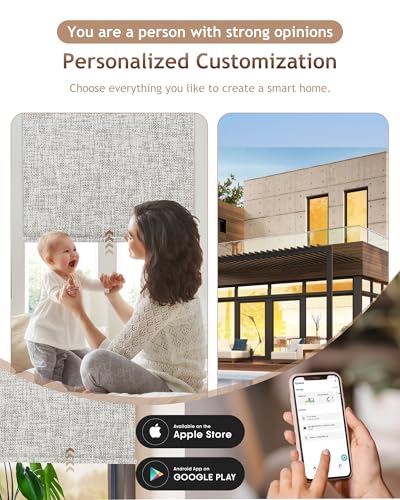 Kincmo Electric Blackout Blinds, Mist Ash Grey, HomeKit Compatible